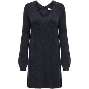 JDY - Jdyelanora - Lange Jurk - Gebreid - V-Hals - Lange Mouwen - Relaxed Fit