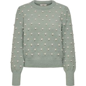 JDY - Gebreide Pullover - Hoge Hals - Lange Mouwen - Pofmouwen - Regular Fit