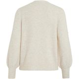 Vila Dames Viellie L/S Bow Knit Top/R, Super Light Natuurlijke Melan, L