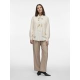 Vila Dames Viellie L/S Bow Knit Top/R, Super Light Natuurlijke Melan, L