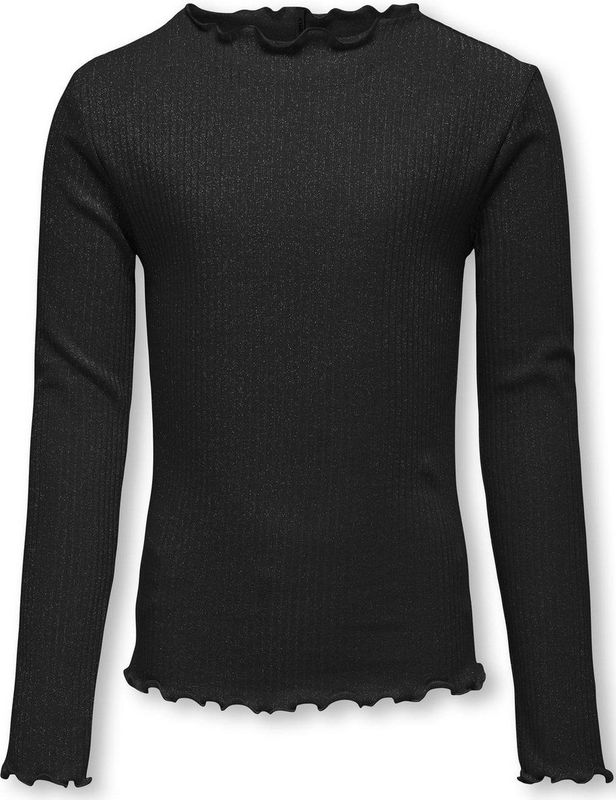 ONLY KOGIDOL LIFE LS O-NECK GLITTERTOP CS JRS Meisjes T-shirt - Maat 146/152