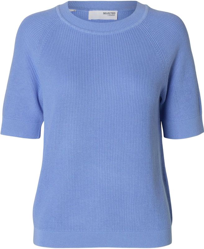 SELECTED FEMME Gebreid Shirt Ronde Hals - Model 'SLFELINNA'