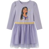 Tule Jurk - Jerseyjurken - Met Glitter Detail - Korte Mouwen - Ronde Hals