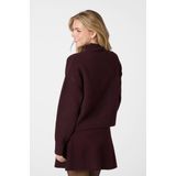 Neo Noir Trui bordeaux (Maat: 34) - Effen - Halslijn: Opstaande kraag,