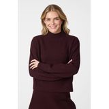 Neo Noir Trui bordeaux (Maat: 34) - Effen - Halslijn: Opstaande kraag,