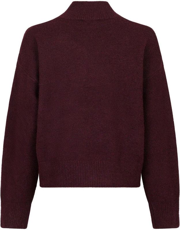Neo Noir Trui bordeaux (Maat: 34) - Effen - Halslijn: Opstaande kraag,