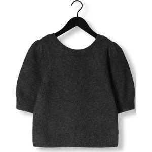 Neo Noir Martha Bow Knit Tee Tops T-shirts Dames - Shirt - Antraciet