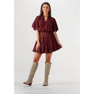 Neo Noir, Rokken, Dames, Rood, XL, Katoen, Bordeaux Voile Rok Elegante Stijl