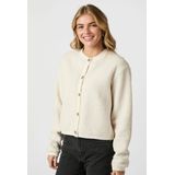 Neo Noir - Limo Fluffy Knit - Vest - Beige - Dames