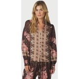 Neo Noir, Dames, Blouses & Shirts, Bruin, Maat: S Poliester,