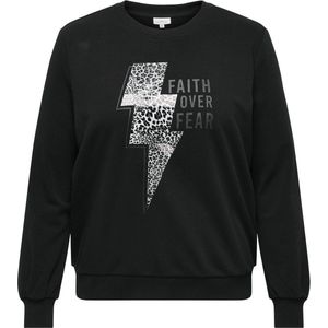 Only Carmakoma, Dames, Sweatshirts & Hoodies, Zwart, Maat: M