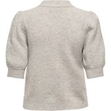 JDY - Gebreide Pullover - O-hals - Pofmouwen - Geribde Manchetten - Parel Versiering
