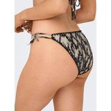 ONLY strik bikinibroekje ONLTRICIA donkerblauw/ecru