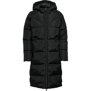 ONLY - ONLAMAND - Gewatteerde Jas - Zwart - Met Capuchon