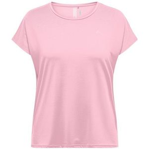 ONLY Onpaubree Life Ss Bat Loose Tee Cur Noos T-shirt pour femme, Pink-a-boo, 46-48