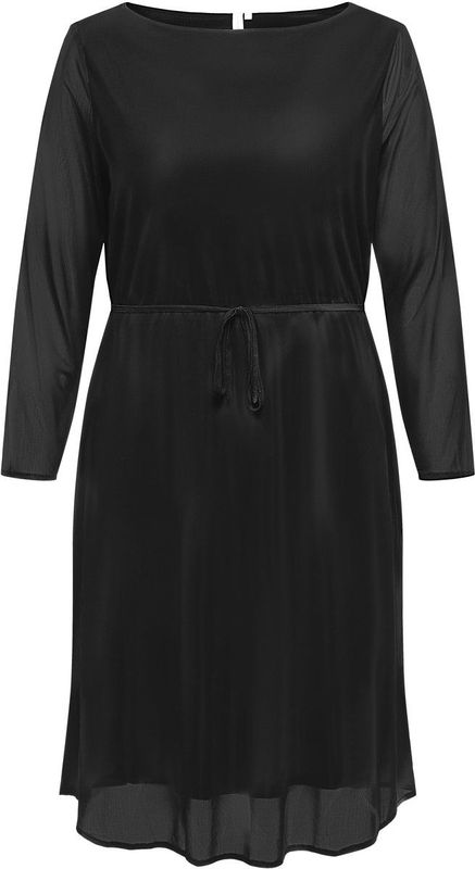 Carforest - Midi-jurk - Regular Fit - Lange Mouwen - Boothals