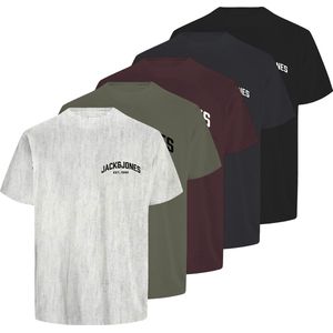 Jack & Jones - Josh - T-shirts - Multi - 5-pack - Regular Fit