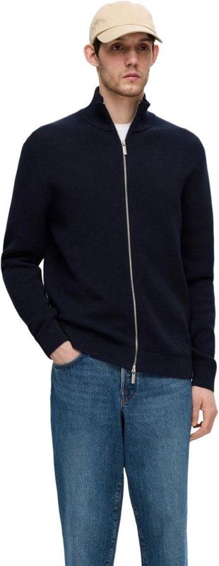 SELETED HOMME SLHDANE LS Knit Structuur Full Zip - Sky Captain