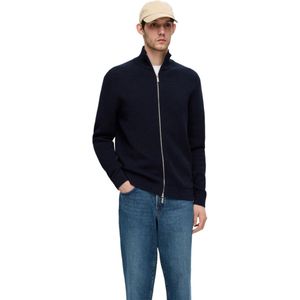 Selected Dane - Gebreide Trui - Blauw - 100% Biologisch Katoen