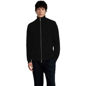 Selected Homme - SLHDANE LS KNIT STRUCTURE FULL ZIP - Cardigan - Zwart - Regular Fit