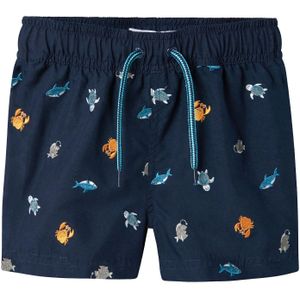 Zwemshort - Blauw - Geweven Stof - Verstelbare Taille