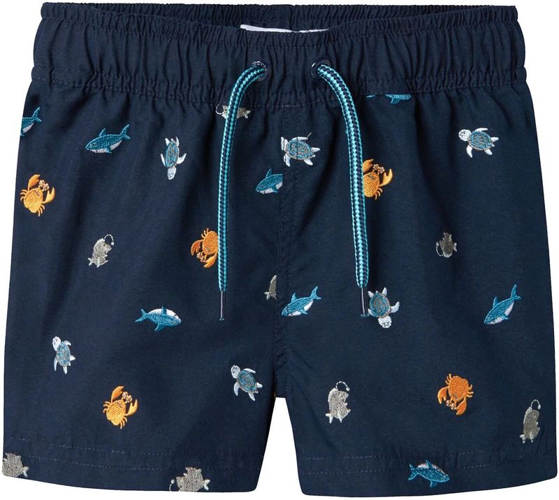 Zwemshort - Blauw - Geweven Stof - Verstelbare Taille