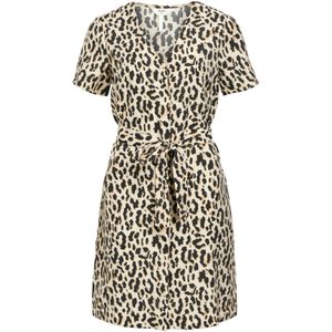 Object - Korte Jurk Dames - Veelkleurig - Denim in Warm Bruin