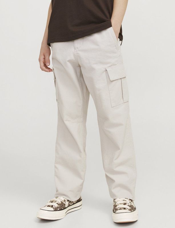 Jack and Jones Junior - Cargobroek - Groen - Katoen - Relaxed Fit