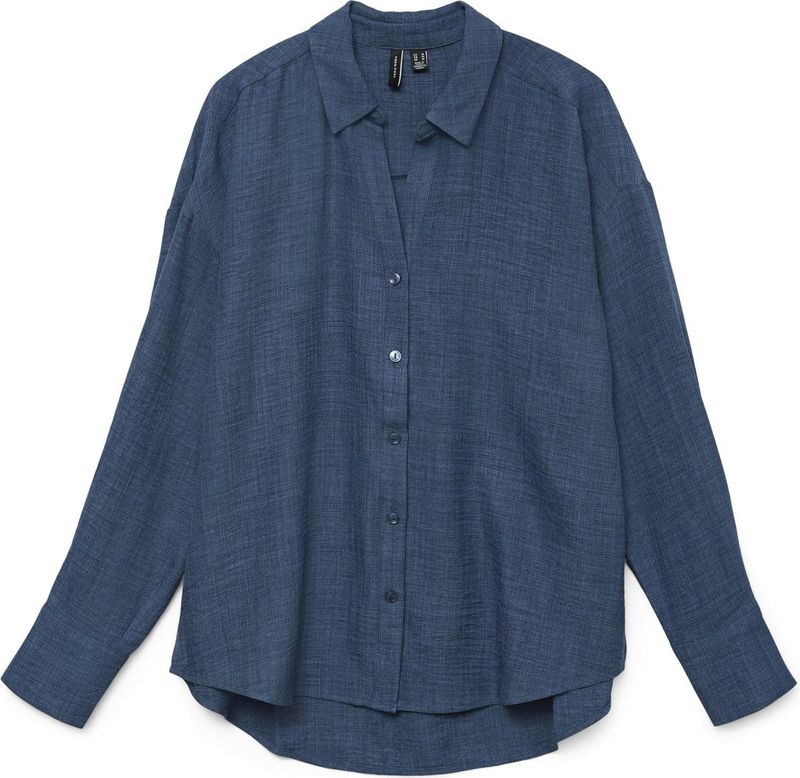 Vero Moda - Blouse - Dark Denim/Melange - 100% Polyester