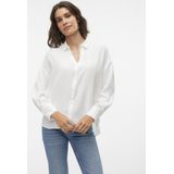 Vero Moda - Vmmelaney Queeny Ls Blouse - Snow White - 100% Polyester