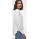 Vero Moda - Vmmelaney Queeny Ls Blouse - Snow White - 100% Polyester