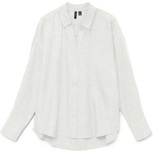 Vero Moda - Vmmelaney Queeny Ls Blouse - Snow White - 100% Polyester