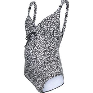MAMALICIOUS - Badpak - ombergrijs / zwart / wit - Soft Cup - Verstelbare Bandjes, Borstvoedingsfunctie