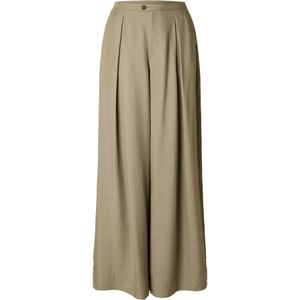 Selected Femme - Slfnatuk MW - Wijde Pantalon met Plooi - Grijs