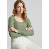 Gebreide Trui - Effen - Knitwear - Lange Mouw - Slanke Pasvorm