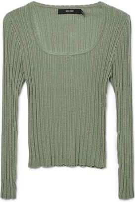 Gebreide Trui - Effen - Knitwear - Lange Mouw - Slanke Pasvorm