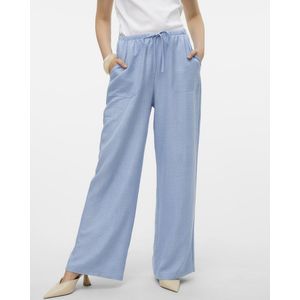 Vero Moda - Chambray Blauw - Broek - Polyester - Straight Fit