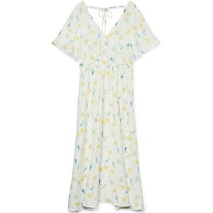 Viscose - Bloemenprint - V-hals - 3/4 Lengte - Gedrapeerd - Backless