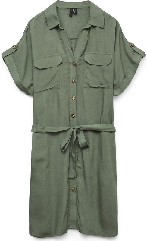 Overhemdjurk - Korte Mouwen - Coltrui - 100% LENZING™ ECOVERO™ Viscose