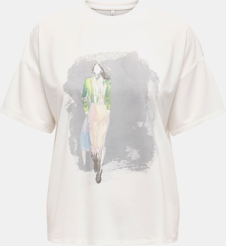 Only - Trendy T-shirt - Wit - Polyester Mix