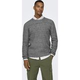 Only & Sons - ONSTEGAN - Gebreide Trui - Grijs Gemêleerd