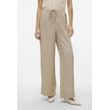Vero Moda - Vmmelaney Hw Loose Pant - Pantalon - Overcast/Melange - 100% Polyester