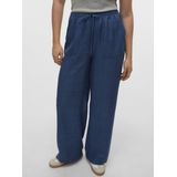 VERO MODA - Vmmelaney Hw Losse Broek - Donkere Jeans Blauw - 1 Stuk