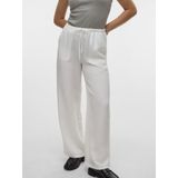 Vero Moda - Vmmelaney Hw Loose Pant - Broek - Snow White - 100% Polyester