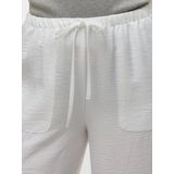 Vero Moda - Vmmelaney Hw Loose Pant - Broek - Snow White - 100% Polyester