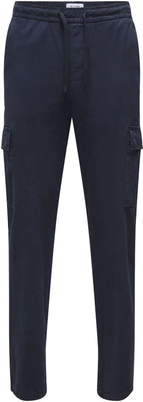 Chino Broek - Cargo - Zwart - Stretchstof - Loose Fit