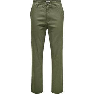 Onsedge - Straight Fit - Broeken - Beige - Gulp met Rits - Inclusief Riem