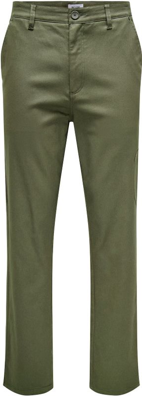 Onsedge - Straight Fit - Broeken - Beige - Gulp met Rits - Inclusief Riem