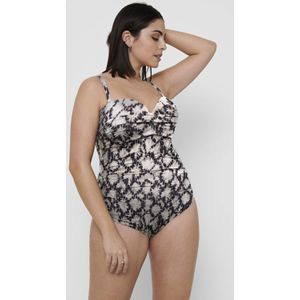 ONLY CARMAKOMA corrigerend badpak CARELLY donkerblauw/wit