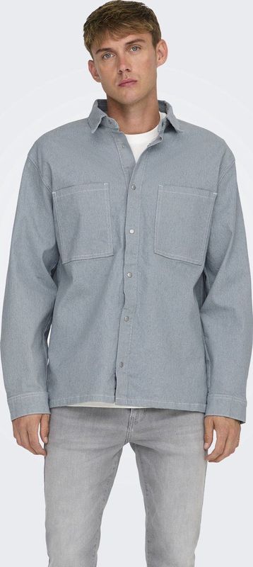 Onsdago - Denim Overhemd - Blauw - Katoen - Lange Mouwen - Regular Fit